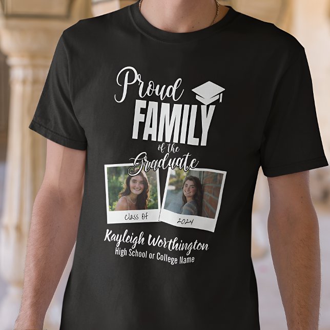 2024 Proud Family of the Graduate Custom Photo T-Shirt (Creator Uploaded)