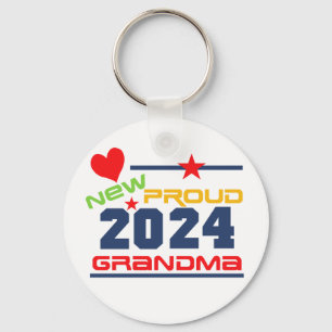 2024 Proud New Grandma Keychain