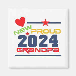 2024 Proud New Grandpa Magnet