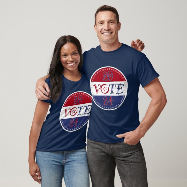 2024 Red and Blue VOTE Script T-Shirt (Unisex)