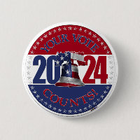 2024 Red and Blue Your Vote Counts Liberty Bell