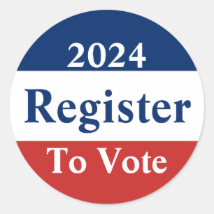 2024 Register to Vote Classic Round Sticker
