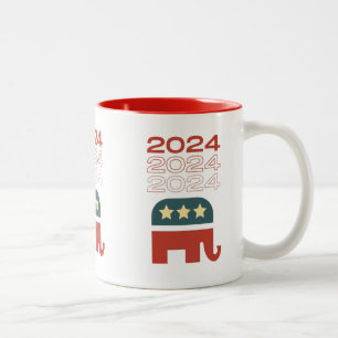 2024 republican conservative american patriot Two-Tone coffee mug