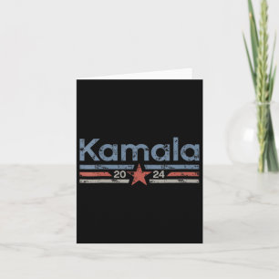 2024 Retro Grunge Stripes Vintage Kamala Harris 20 Card