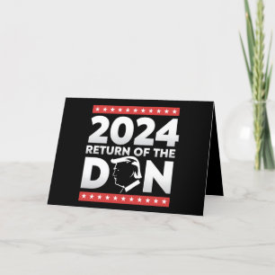 2024 Return Of The Don Trump 45 47 US President Thank You Card