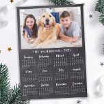 2024 Rustic Photo 12 Month Full Year Calendar Holiday Card<br><div class="desc">2024 Photo Calendar Cards - Send New Year Greetings or include in your Christmas cards, these 5x7 photo calendar cards are perfect as Christmas and New Year cards to family and friends. Perfect to highlight or circle special family dates, anniversaries, birthdays, and reunions. Personalise these full year photo calendar cards...</div>