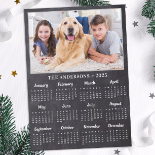 2024 Rustic Photo 12 Month Full Year Calendar Holiday Card