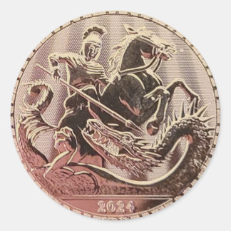 2024 Saint George Slaying the Dragon Coin Classic Round Sticker