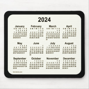 2024 Sepia on Black Calendar by Janz Two Tone Mouse Mat