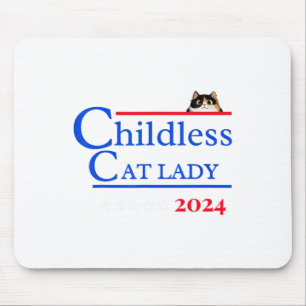 2024 Shirt Childless Cat Lady 2024 Vote Kamala-har Mouse Mat