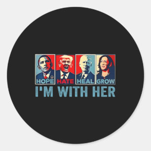 2024 Shirt I'm With Her Kamala- Harris Vote Presid Classic Round Sticker