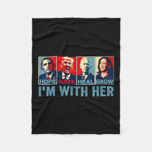 2024 Shirt I'm With Her Kamala- Harris Vote Presid Fleece Blanket