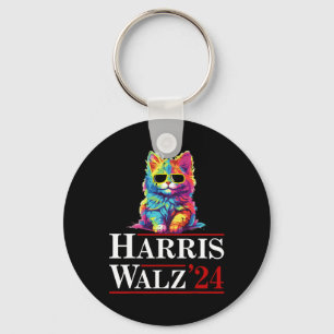 2024 Shirt Kamalaharris Timwaltz 2024 Cat Lgbt Key Ring
