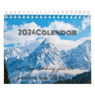 2024 snow mountains lovers calendar