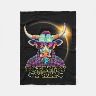 2024 Solar Eclipse 4.08.24 Totality Y#39;all Fleece Blanket