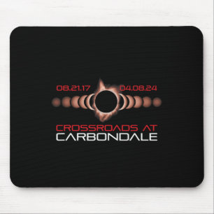 2024 Solar Eclipse Carbondale Illinois Mouse Mat