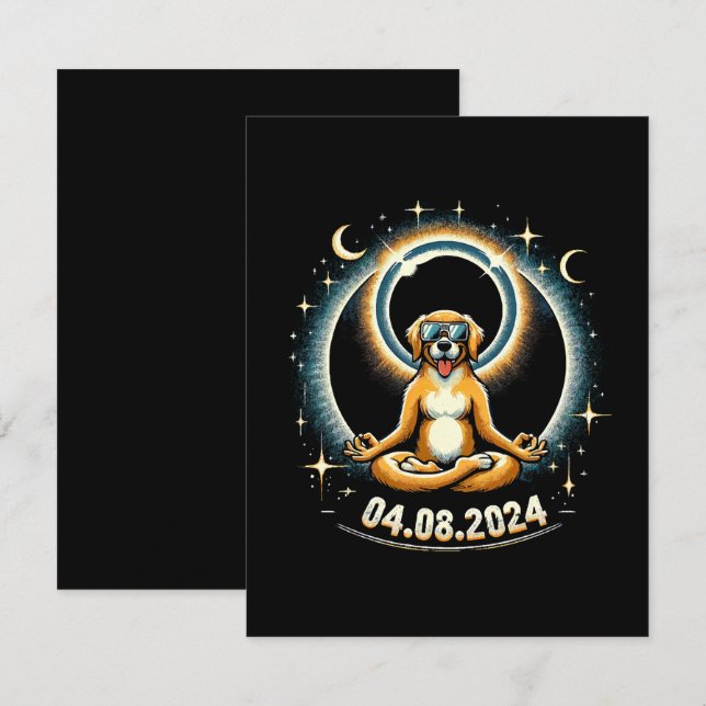 2024 Solar Eclipse Dog Enclosure Card (Front/Back)