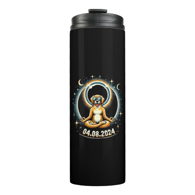 2024 Solar Eclipse Dog Thermal Tumbler (Front)