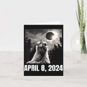 2024 Solar Eclipse Funny Chicken Selfie Card