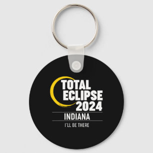 2024 Solar Eclipse Indiana Key Ring