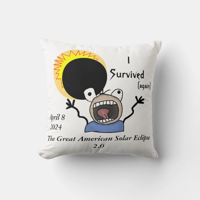 2024 Solar Eclipse Survival Edition Cushion (Front)