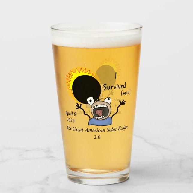 2024 Solar Eclipse Survival Edition Glass (Front Filled)