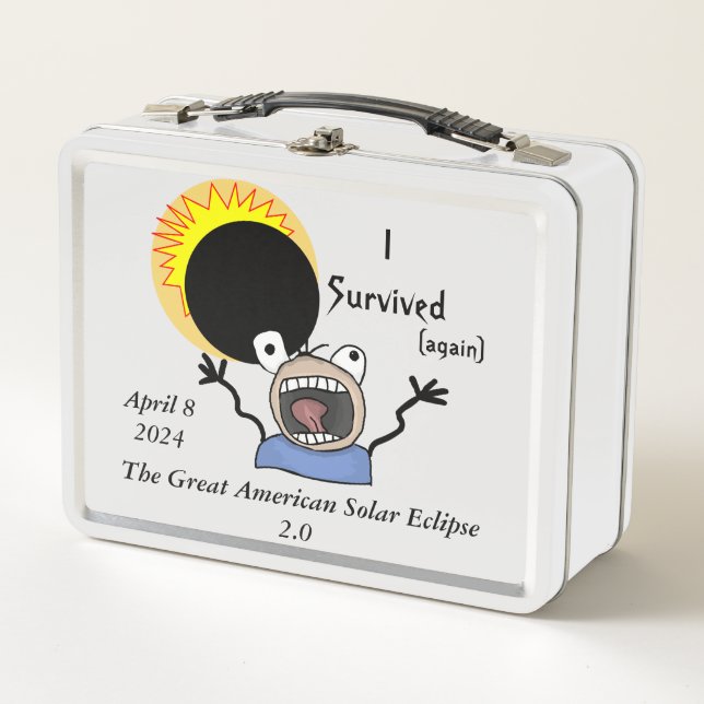 2024 Solar Eclipse Survival Edition Metal Lunch Box (Front)