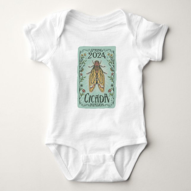 2024 Spring Cicada Invasion Baby Bodysuit (Front)