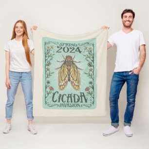 2024 Spring Cicada Invasion Fleece Blanket