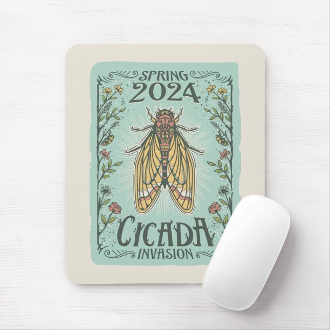 2024 Spring Cicada Invasion Mouse Mat (With Mouse)