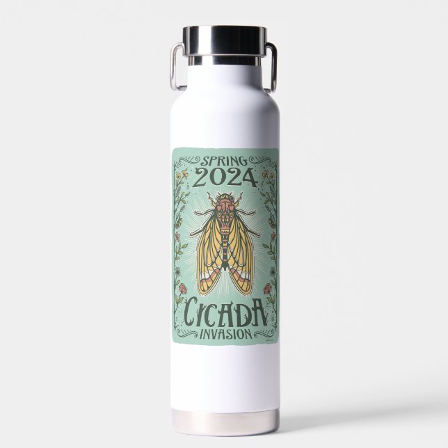 2024 Spring Cicada Invasion Water Bottle (Front)