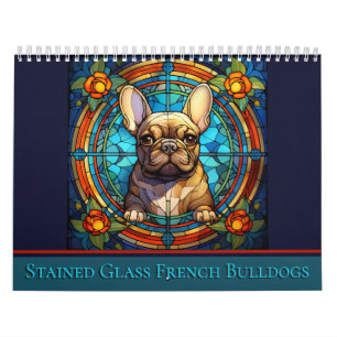 2024 Stained Glass French Bulldog Calendar