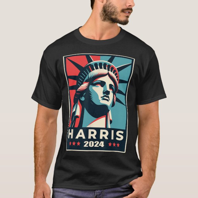 2024 Statue Of Liberty Kamala Harris For President T-Shirt (Front)