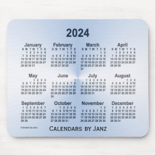 2024 Steel Blue Calendar by Janz Mouse Pad