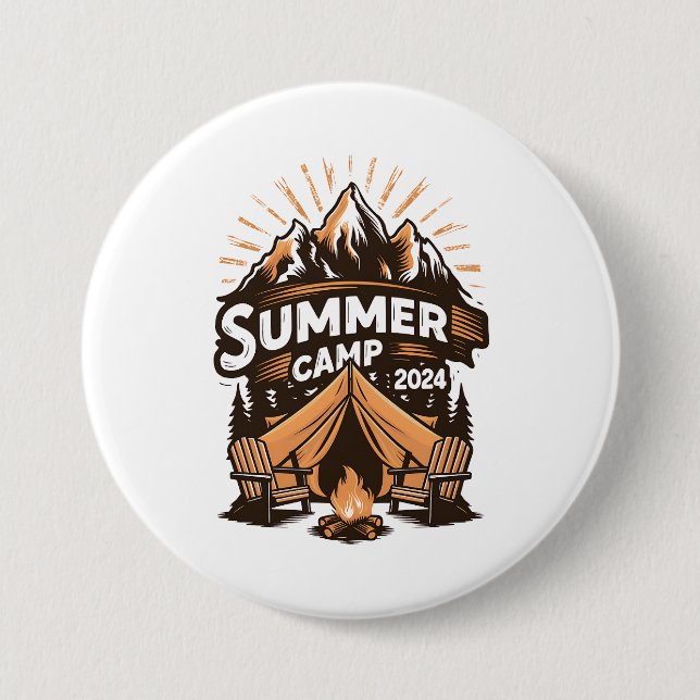 2024 Summer Camp Summer Camping Vacation Matching  7.5 Cm Round Badge (Front)