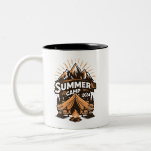 2024 Summer Camp Summer Camping Vacation Matching  Two-Tone Coffee Mug