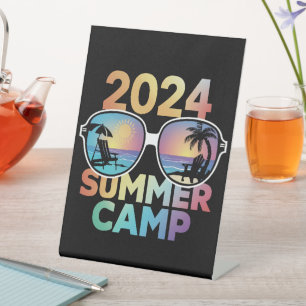2024 Summer Camp Vacation Matching Family Group Pedestal Sign