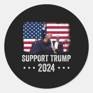 2024 - Support Trump - Pray For America  Classic Round Sticker