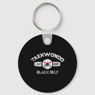 2024 Taekwondo Black Belt Achievement Korean Flag Key Ring
