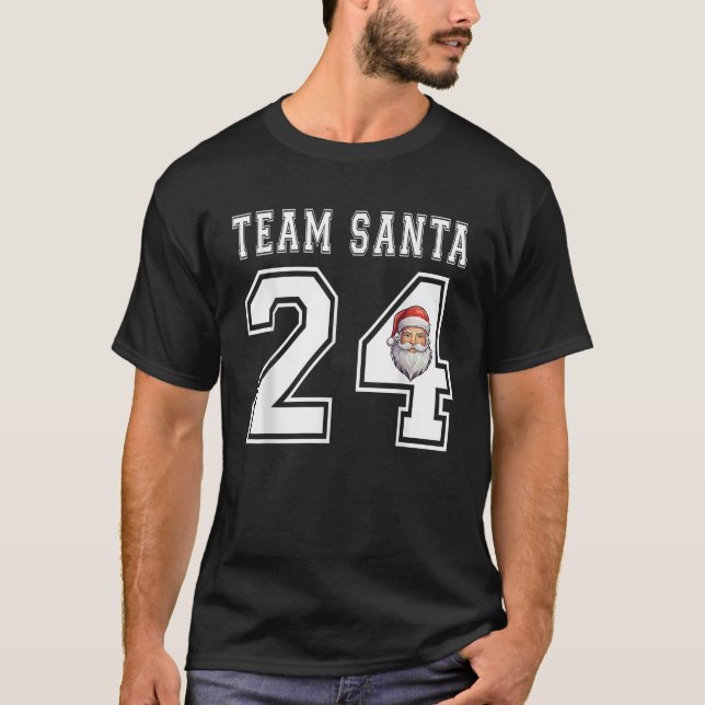 2024 Team Santa Claus Kris Kringle Christmas Footb T-Shirt (Front)