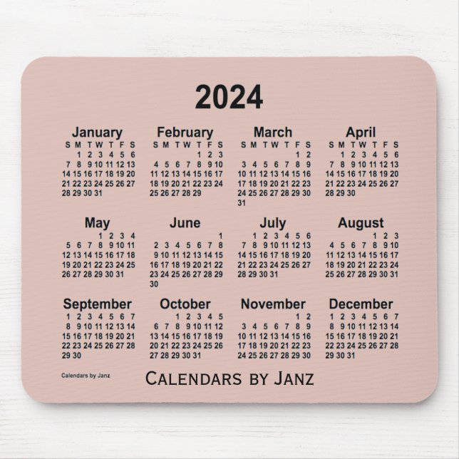 2024 Thistle Calendar by Janz Mouse Pad (Front)