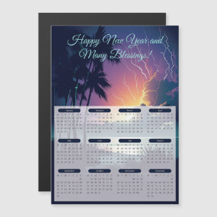 2024 Thunder & Lightning Calendar Magnetic Card