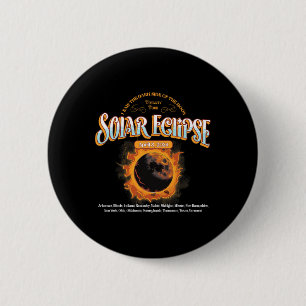 2024 Total Solar Eclipse April 8 Path Of The Eclip 6 Cm Round Badge