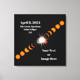 2024 Total Solar Eclipse Canvas Print