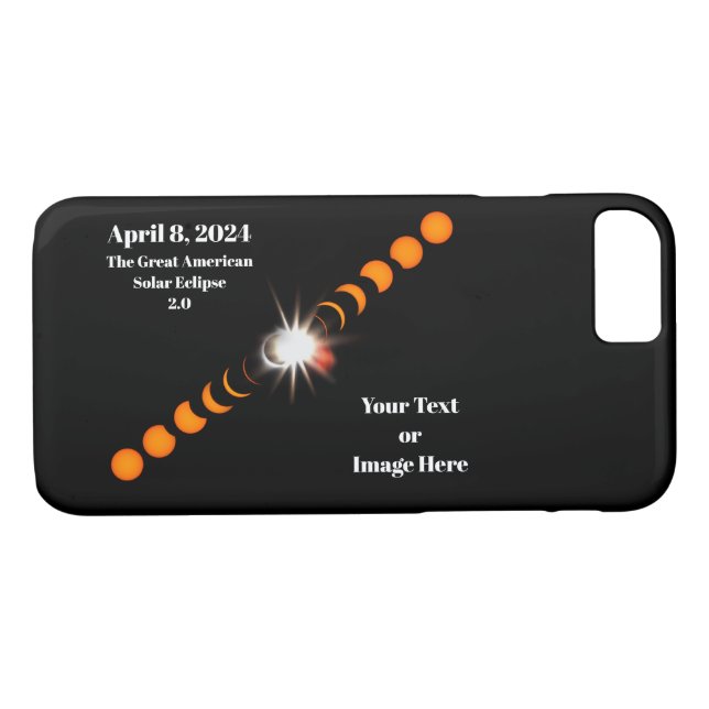 2024 Total Solar Eclipse Case-Mate iPhone Case (Back (Horizontal))
