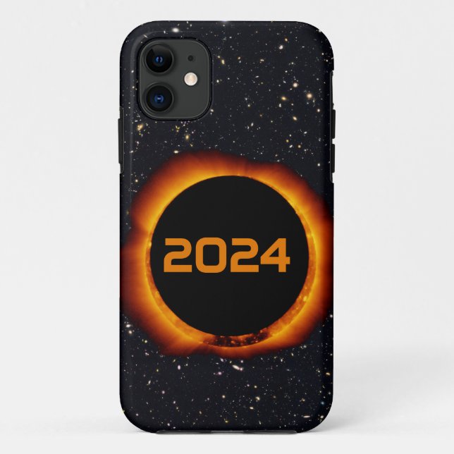 2024 Total Solar Eclipse Date Starry Sky Case-Mate iPhone Case (Back)