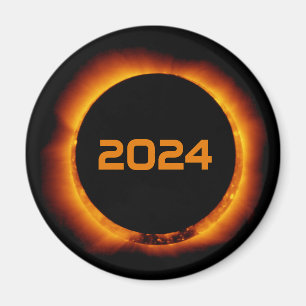 2024 Total Solar Eclipse Date Starry Sky Magnet
