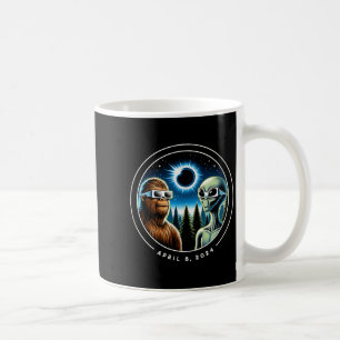 2024 Total Solar Eclipse Funny Bigfoot Alien April Coffee Mug