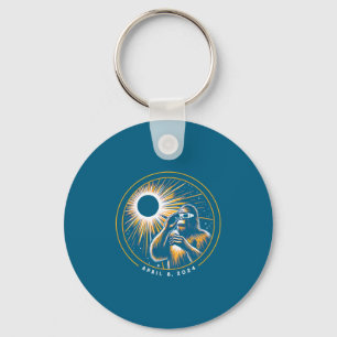 2024 Total Solar Eclipse Funny Bigfoot Sasquatch A Key Ring