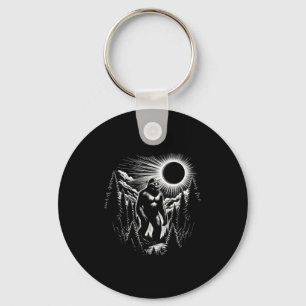 2024 Total Solar Eclipse Funny Bigfoot Sasquatch F Key Ring